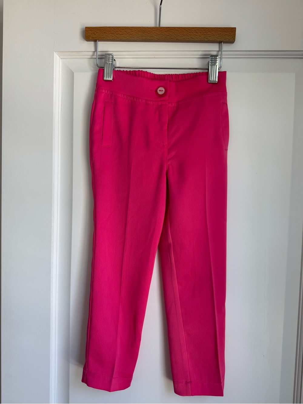 Finding Foxtale Girls' Bright Pink satin Straight-Leg Pants